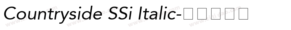 Countryside SSi Italic字体转换